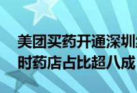 美团买药开通深圳线上医保购药服务，24小时药店占比超八成