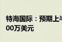 特海国际：预期上半年亏损净额400万美元-500万美元