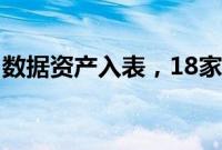 数据资产入表，18家A股上市公司一季度尝鲜