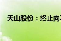 天山股份：终止向不特定对象发行可转债