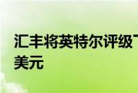 汇丰将英特尔评级下调至减持，目标价19.80美元