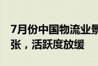 7月份中国物流业景气指数公布：指数保持扩张，活跃度放缓