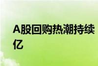 A股回购热潮持续，年内实施金额已超1200亿