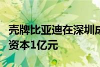 壳牌比亚迪在深圳成立新能源科技公司，注册资本1亿元