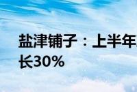 盐津铺子：上半年净利润3.19亿元，同比增长30%