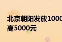 北京朝阳发放1000万新能源汽车消费券，最高5000元