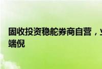 固收投资稳舵券商自营，业务多元化与利润增长新引擎初现端倪