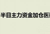 半日主力资金加仓医药、电子股，抛售地产股