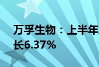 万孚生物：上半年净利润3.56亿元，同比增长6.37%