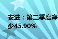 安进：第二季度净利润7.46亿美元，同比减少45.90%