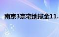 南京3宗宅地揽金11.5亿元，均为底价成交