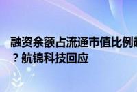 融资余额占流通市值比例超10%股价大跌，是否有爆仓风险？航锦科技回应