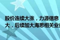 股价连续大涨，力源信息：公司代理海思业务占营收比例不大，后续加大海思相关业务投入