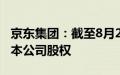 京东集团：截至8月20日止，沃尔玛不再持有本公司股权