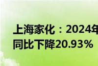 上海家化：2024年上半年净利润2.38亿元，同比下降20.93%