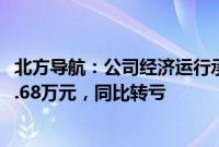 北方导航：公司经济运行承受较大压力，上半年净亏损7421.68万元，同比转亏