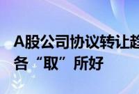 A股公司协议转让趋热，私募基金与产业资本各“取”所好