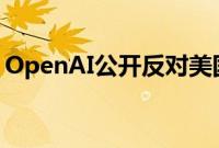 OpenAI公开反对美国加州人工智能安全法案