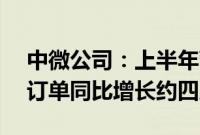 中微公司：上半年营收同比增逾36%，新增订单同比增长约四成