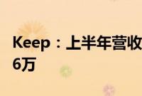 Keep：上半年营收10.37亿元，平均月活2966万