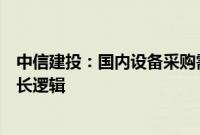 中信建投：国内设备采购需求静待恢复，关注创新大单品成长逻辑