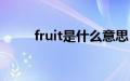 fruit是什么意思（fruit怎么读音）