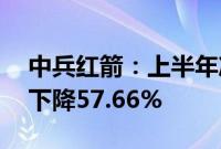 中兵红箭：上半年净利润4458.56万元 同比下降57.66%