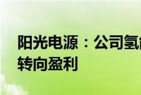 阳光电源：公司氢能业务预计4—5年后逐步转向盈利