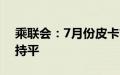 乘联会：7月份皮卡市场销售3.9万辆，同比持平