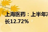 上海医药：上半年净利润29.42亿元，同比增长12.72%