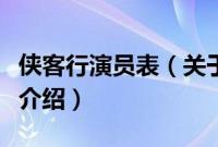 侠客行演员表（关于侠客行演员表的基本详情介绍）