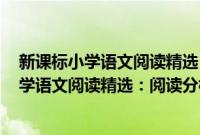 新课标小学语文阅读精选：阅读分析 二年级(关于新课标小学语文阅读精选：阅读分析 二年级的简介)