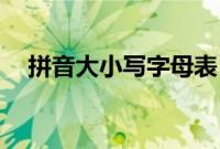 拼音大小写字母表（26个大小写字母表）