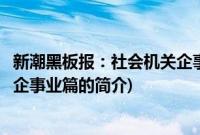 新潮黑板报：社会机关企事业篇(关于新潮黑板报：社会机关企事业篇的简介)