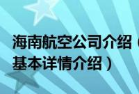 海南航空公司介绍（关于海南航空公司介绍的基本详情介绍）