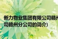 新力物业集团有限公司赣州分公司(关于新力物业集团有限公司赣州分公司的简介)