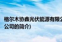 格尔木协鑫光伏能源有限公司(关于格尔木协鑫光伏能源有限公司的简介)