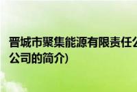 晋城市聚集能源有限责任公司(关于晋城市聚集能源有限责任公司的简介)