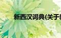 新西汉词典(关于新西汉词典的简介)