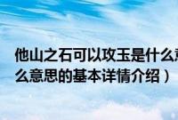 他山之石可以攻玉是什么意思（关于他山之石可以攻玉是什么意思的基本详情介绍）