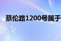 蔡伦路1200号属于哪里（蔡伦路1200号）