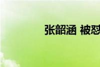 张韶涵 被怼（张韶涵被打）