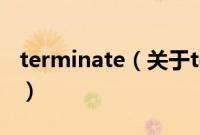 terminate（关于terminate的基本详情介绍）