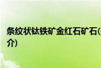 条纹状钛铁矿金红石矿石(关于条纹状钛铁矿金红石矿石的简介)