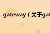 gateway（关于gateway的基本详情介绍）