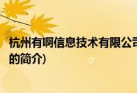 杭州有啊信息技术有限公司(关于杭州有啊信息技术有限公司的简介)