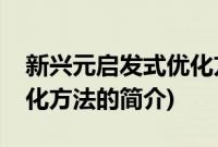 新兴元启发式优化方法(关于新兴元启发式优化方法的简介)