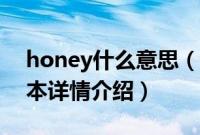 honey什么意思（关于honey什么意思的基本详情介绍）