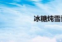 冰糖炖雪梨小说百度云