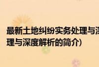 最新土地纠纷实务处理与深度解析(关于最新土地纠纷实务处理与深度解析的简介)